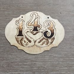 1-4-3 With Swans Wood Burning Art