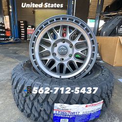 LT 265/70/17 Atlander MUD TERRAIN And New RIMS 6X139/7 Toyota Tacoma 4RUNNER CHEVY GMC SIERRA RINES Y LLANTAS RIMS AND TIRES YES WE FINANCE