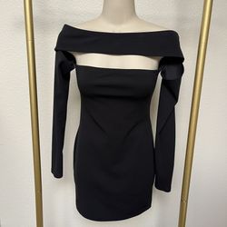 Fashion Nova Black Off The Shoulder Dress, Size XS
