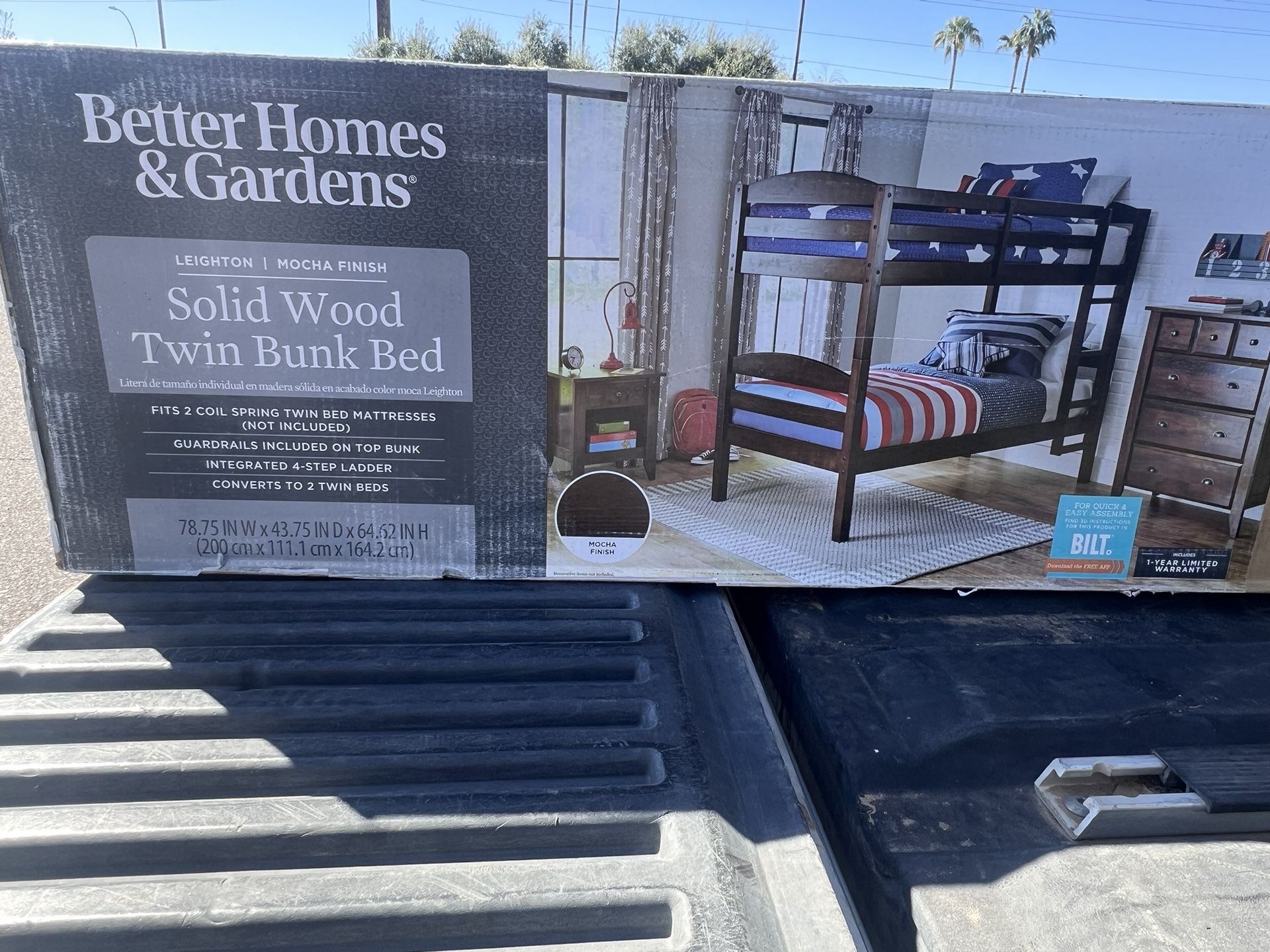 NEW- Better Homes Bunk Bed Solid Wood Twin