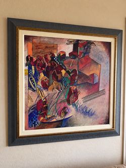 Beautiful Abstract framed wall art. 47 x 47.