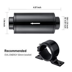 Filtro de combustible en línea de 100 micrones con barba 1/2