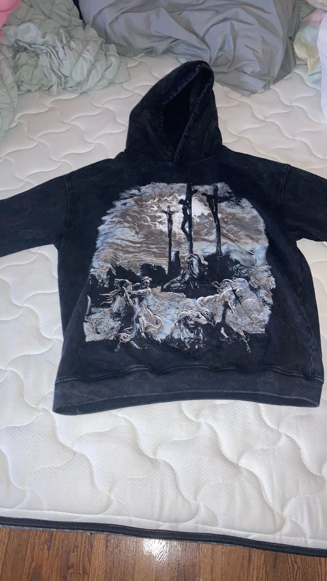 Dark Gray Medium Jesus Hoodie