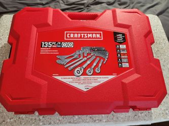CRAFTSMAN 135 pc. 1/4-in., 3/8-in., and 1/2-in. Drive Mechanics Tool Set