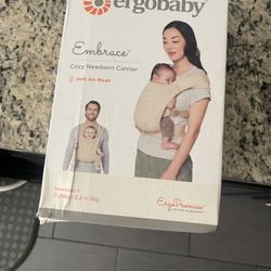 Ergobaby Embrace Cozy Newborn Carrier 7-25 Lbs Cream Baby Essential Wrap Snug
