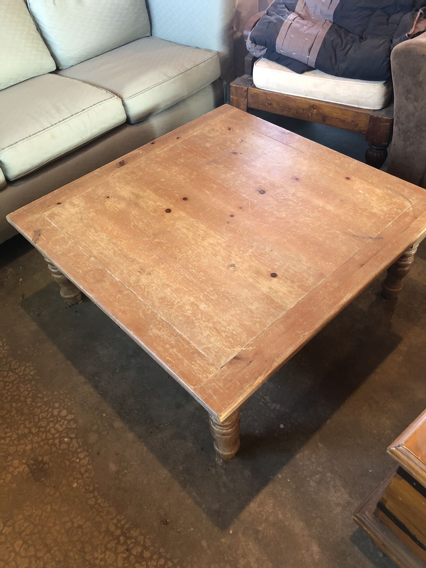 Square Wood Coffee Table