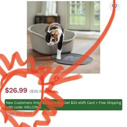 High Back Cat Litter Box, Extra Large, Gray, 23-in