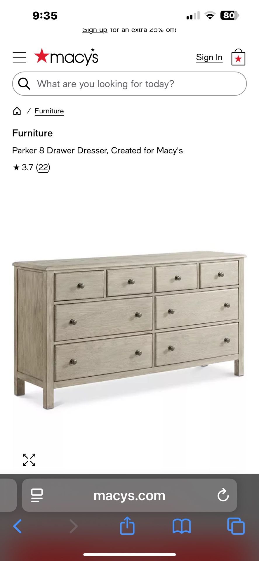 Dresser, Nightstand, Mirror, For Macys By Parker