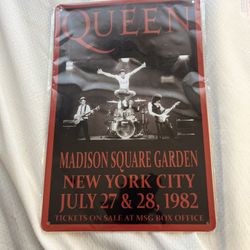 Freddy Mercury Queen Metal Sign 