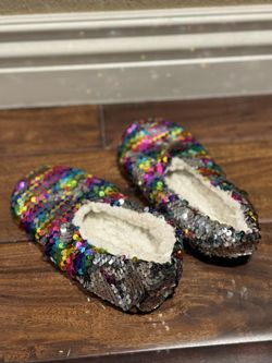Girls Sequence Slippers Size 2