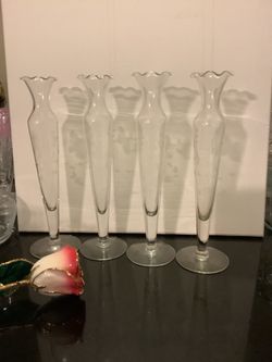 Princess house heritage pattern vases