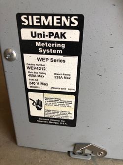 Siemens Uni-Pak dual meter