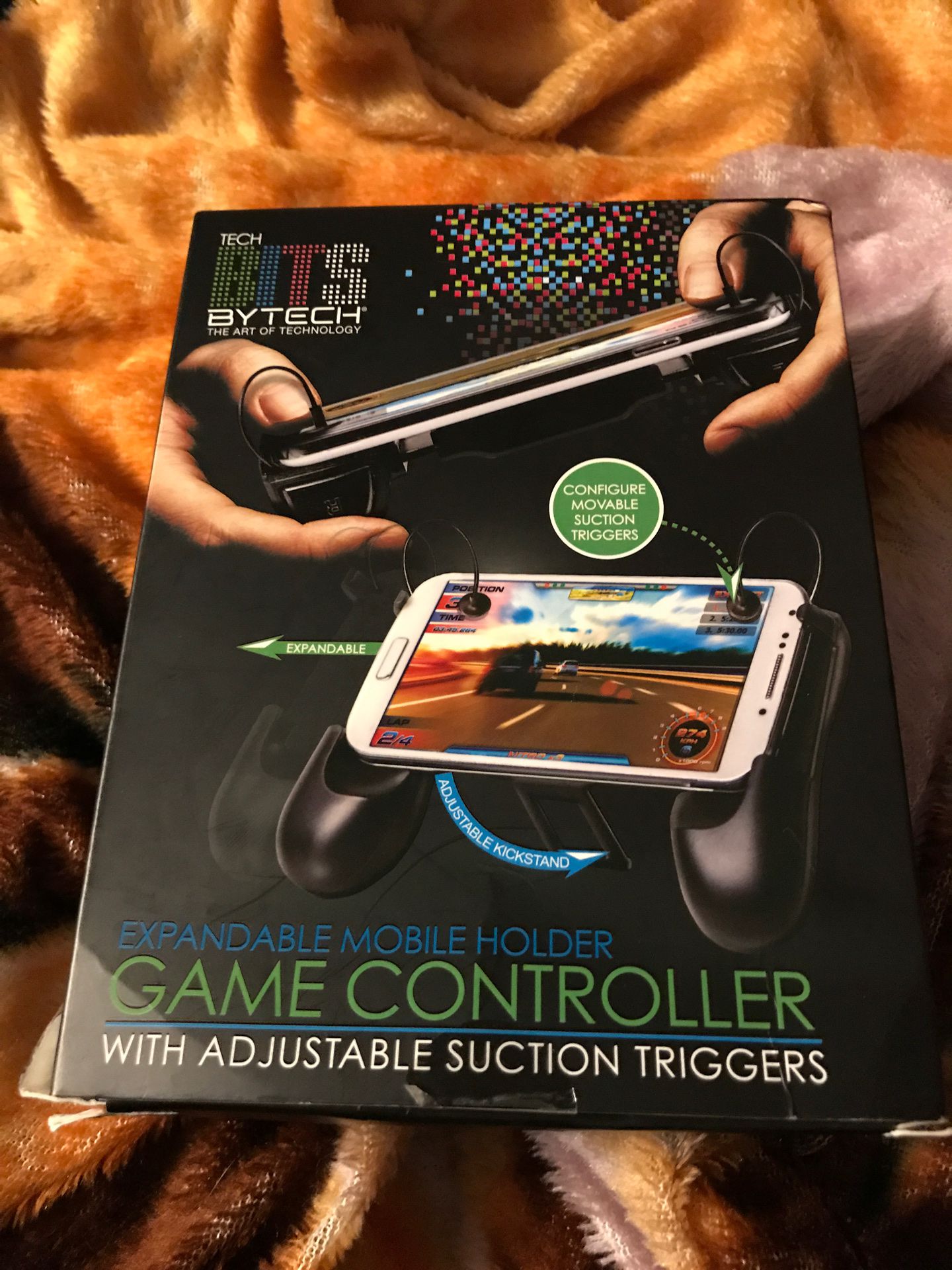 A game controller u can hook up to your phone