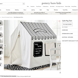 Pottery barn kids play tent