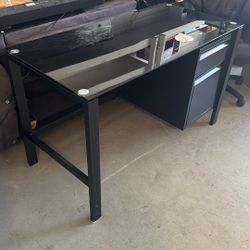 Glass Desk With chair