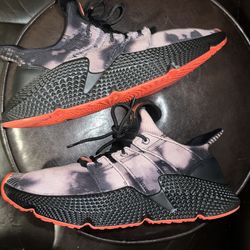 adidas Prophere Bleached Black Solar Red size 10