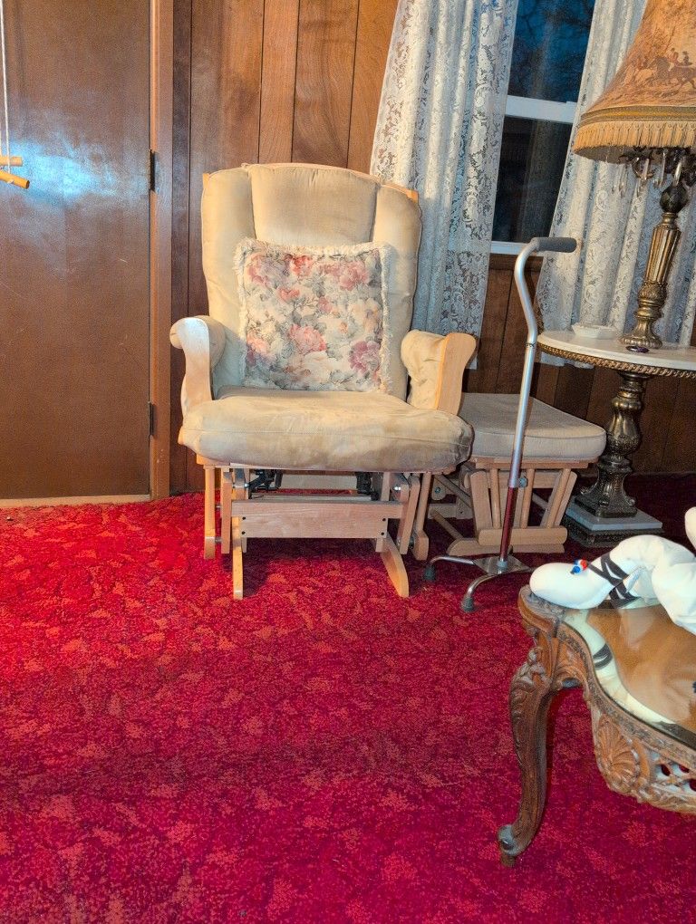 Rocking Chair With A Stool