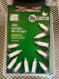 Christmas lights accents Holiday 100 Cool White Mini LED Lights