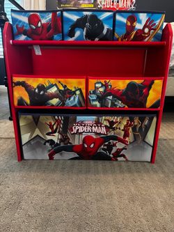 Spider man toy bin