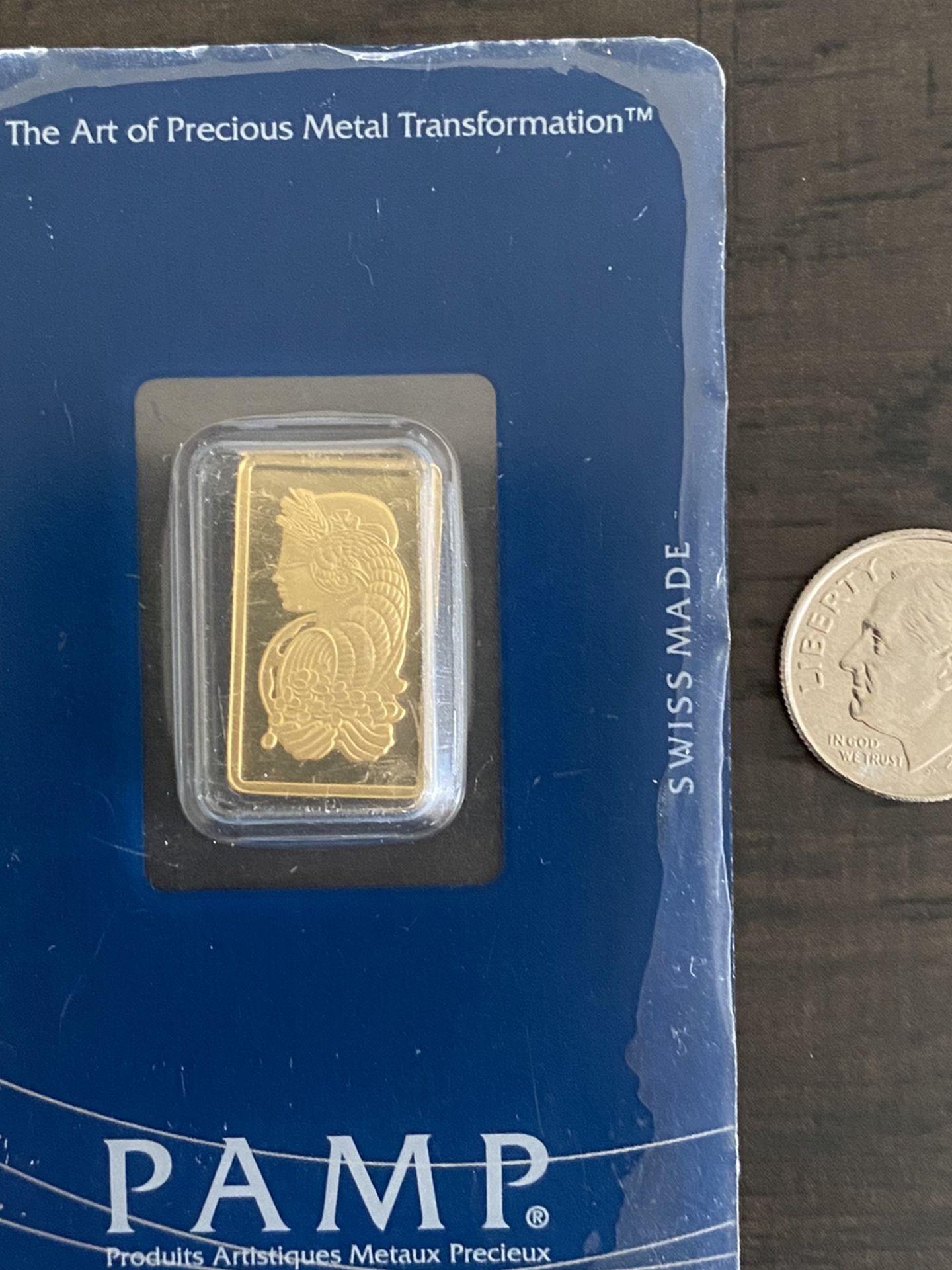 Vintage 2.5 Gram Gold Pamp Credit Suisse Gold Bar