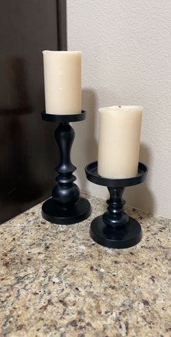 Candle holders with candles