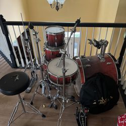 Full Pearl Vision Drum Set With Zildjan A Custom Cymbals 