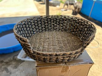 Wicker dog bed