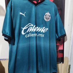 Puma Chivas Caliente Teal Green Soccer Jersey