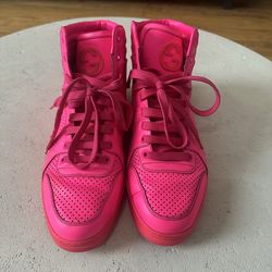 Gucci, high top neon pink
