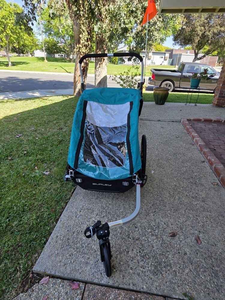 Burley Encore X 2 Seat Bike Trailer And Stroller.