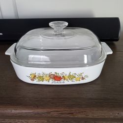 Vintage Corning Ware 2.5 Liter Spice Of Life Casserole Dish W Lid 