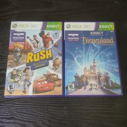 XBOX 360 Disney Games Bundle Kinect Disneyland Adventures & Rush