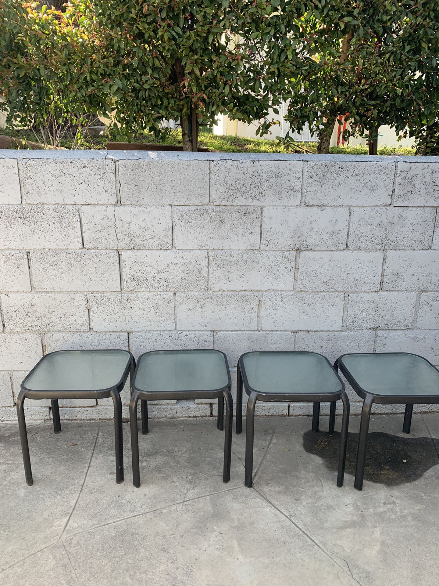 Patio side tables 4 for $15