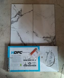 HDPC Waterproof Faux Marble Vinyl Tile (18 sq. ft.) Box - New!!!