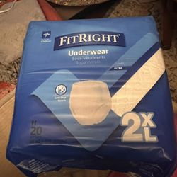 Medline FitRight Adult Incontinence Underwear 2XL (60-80 in) 80Ct