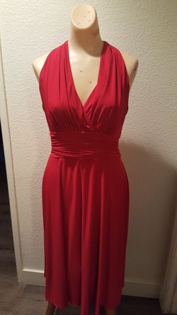 Evan picone red dress size 8