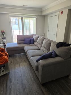 114 inch long Grey couch