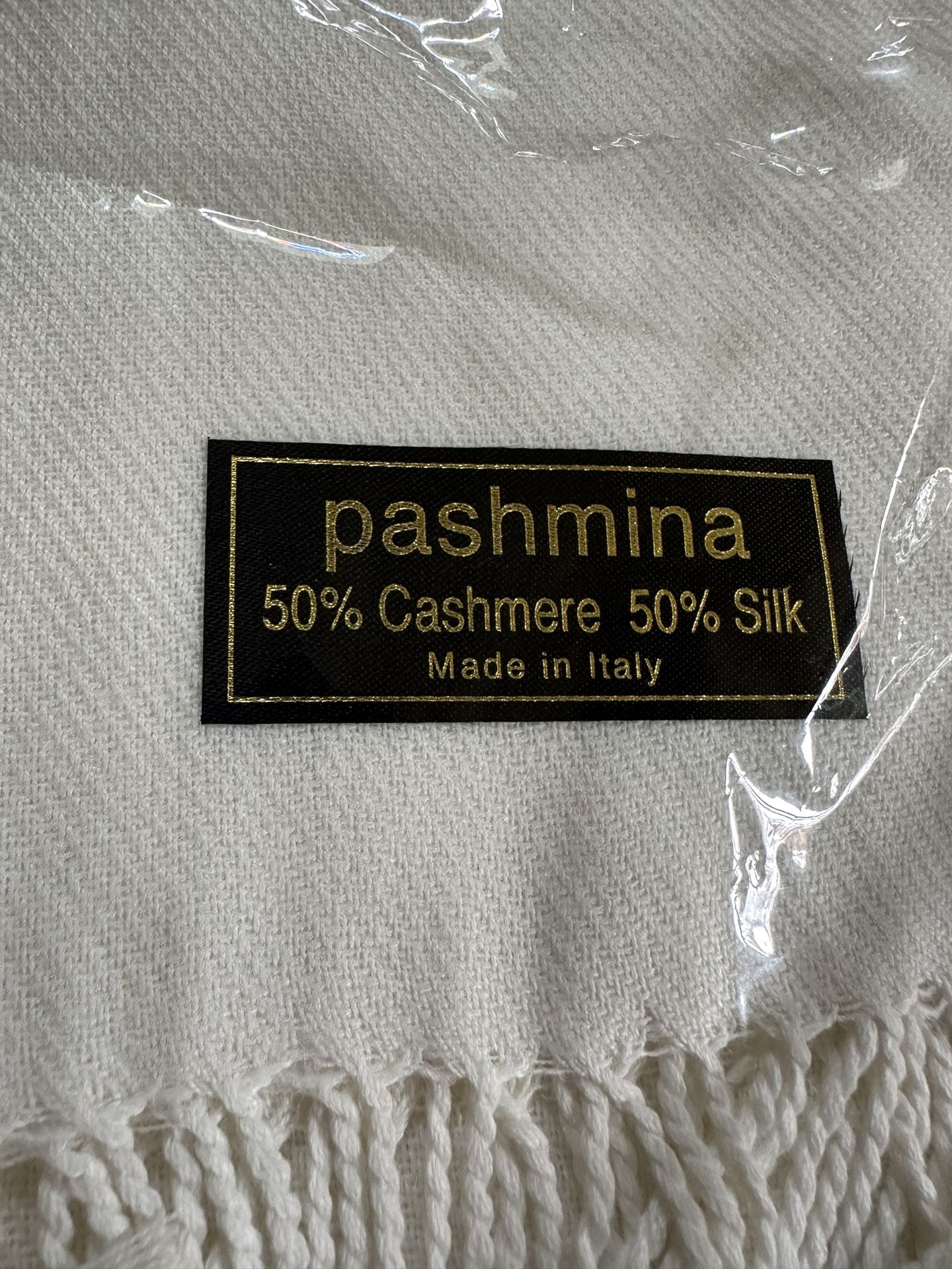New! Pashmina - 50% Cashmere/50% Silk - Cream Color