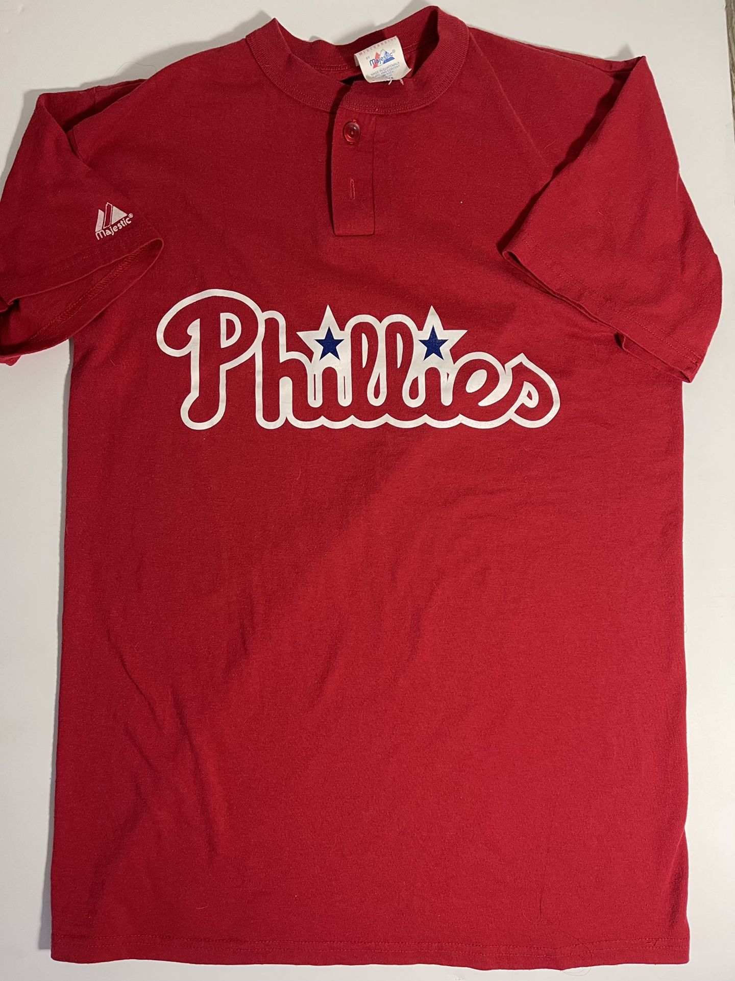 Philadelphia Phillies, Red Majestic Retro Baseball Tee, #13, Men’s Medium 