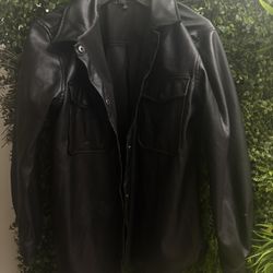 Synthetic Leather Jacket For Woman 