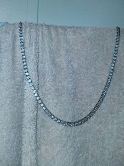 White gold diamond necklace for men