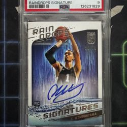 2023 TOPPS Three Victor Wembanyama Raindrops Signature