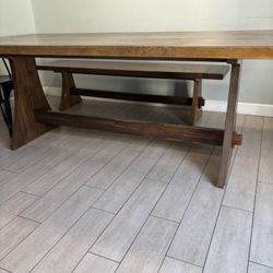 Solid Wood Family Dining Table 