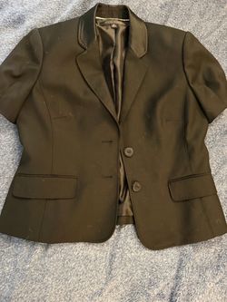 Anne Klein Black Short Sleeve Blazer 8p