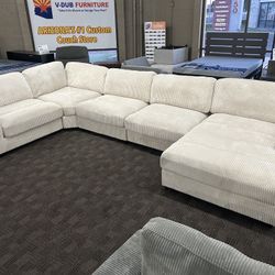 Large Comfy Cream Sectional 