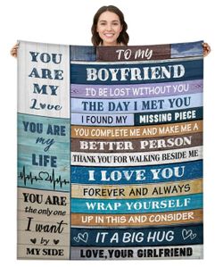 Birthday Gifts for Boyfriends to My Boyfriend Blanket Gifts for Boyfriend Romantic Gifts for Him You Best Anniversary from Girlfriend I Love Throw Bla
