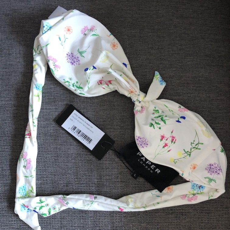 Paper London Floral Tie Bikini Top L