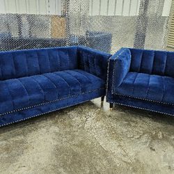 Blue 3-piece Couch Set 