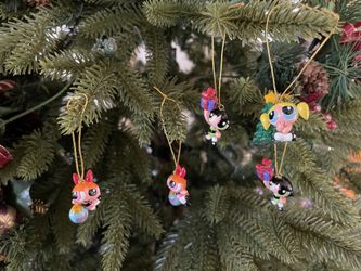 Vintage Miniature Power Puff Girl Ornaments