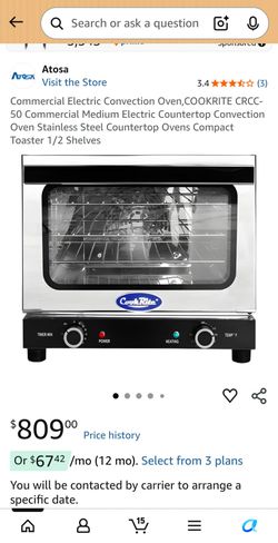 CRCC-50S  COOK RITE  NEW conventional oven